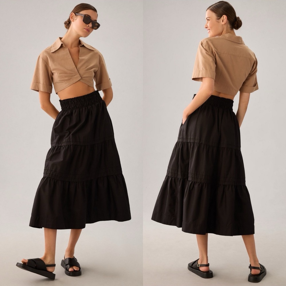 Anthropologie / Maeve The Somerset Maxi Skirt in Black